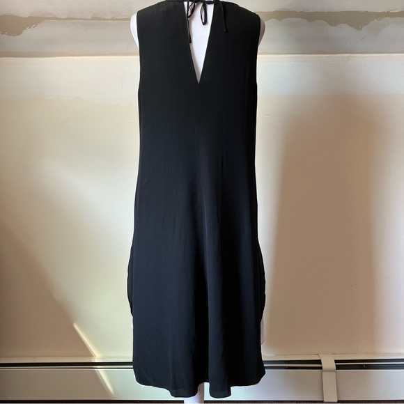 Eileen Fisher Sleeveless Black/White Double-Layer Silk Cocktail Dress size Small - Picture 9 of 12